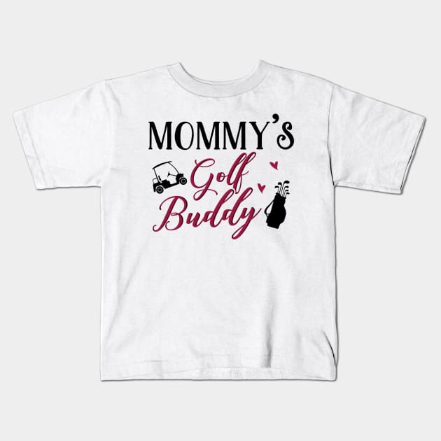 Golf Mom and Baby Matching T-shirts Gift Kids T-Shirt by KsuAnn